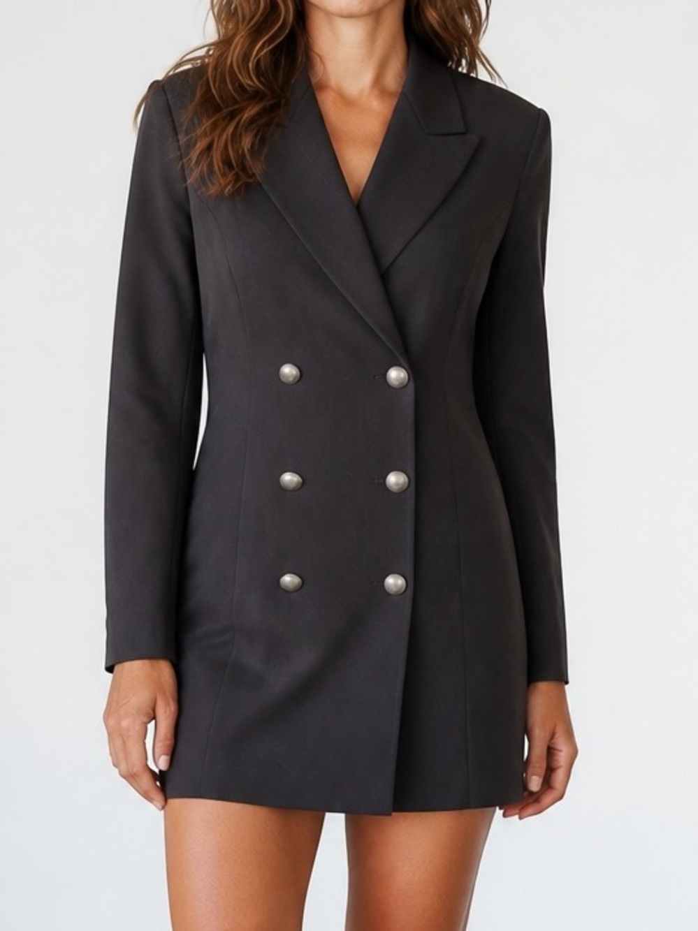 Ellen Tracy Black Double-Breasted Blazer